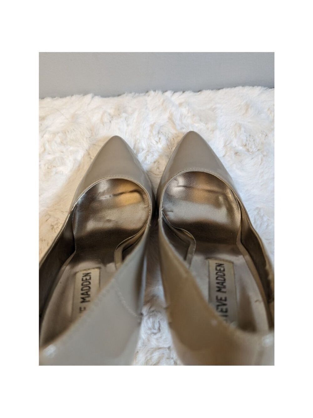 Steve Madden Women's Nude Patent Leather Pumps Heels Sz 7.5 EUC - Picture 10 of 11